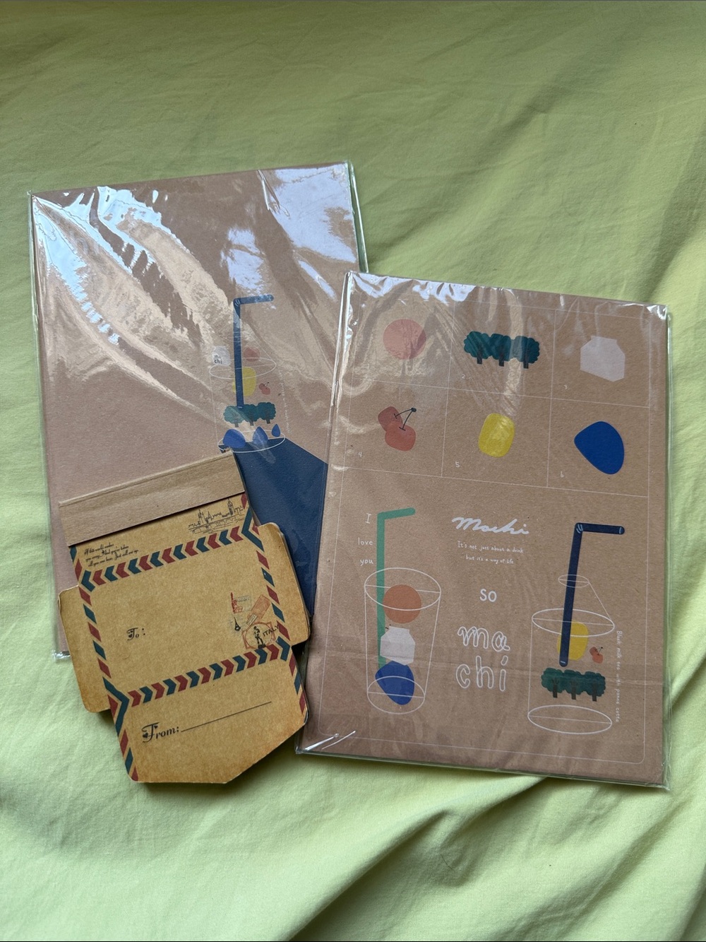 Unbranded Brown Kraft Party Notebooks with Colorful Drink Design